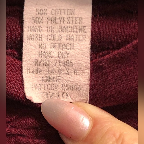 Vintage 80s Pullover from Fast Fashions of California Burgundy - Picture 4 of 7